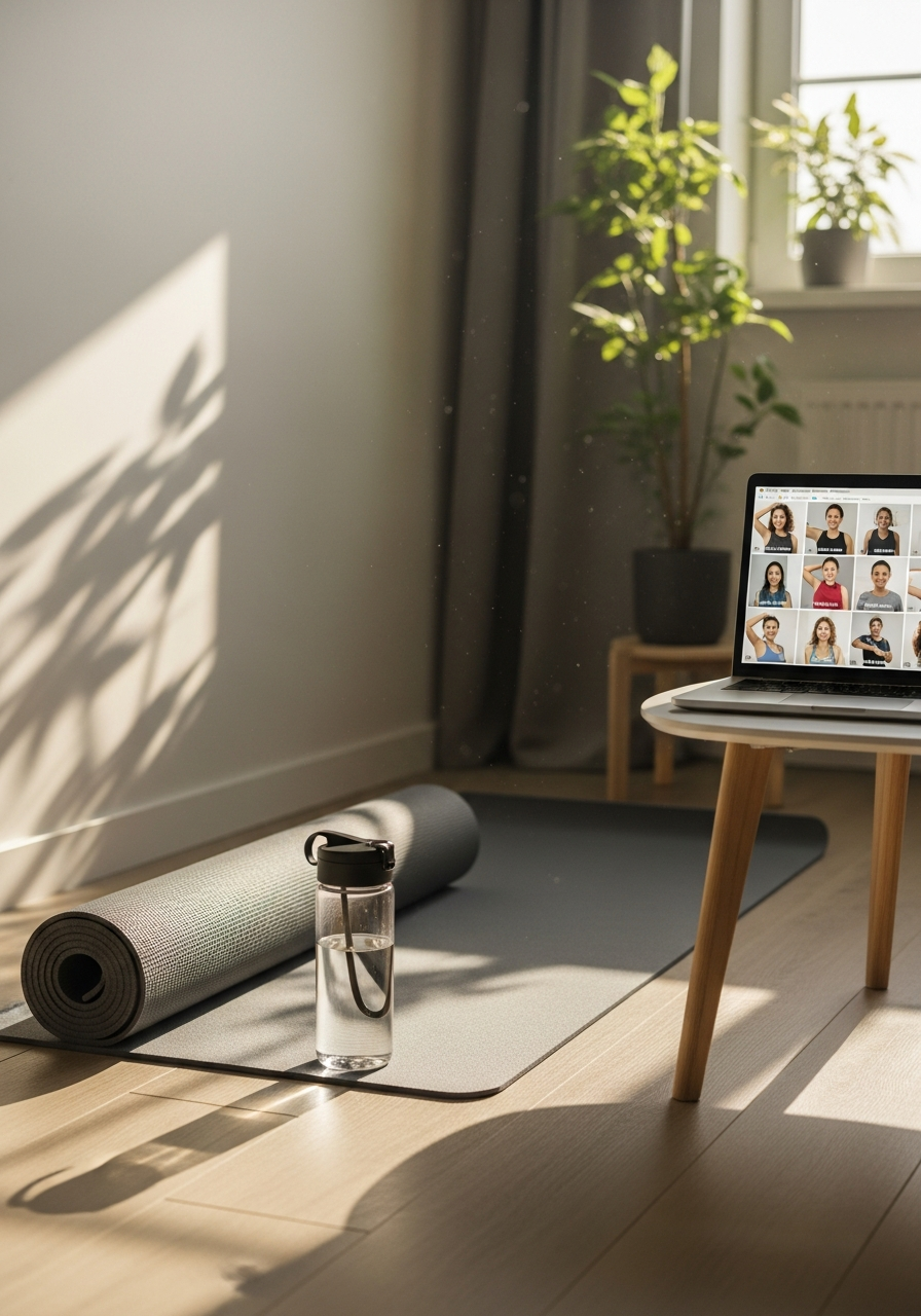 Уютная атмосфера домашнего фитнеса